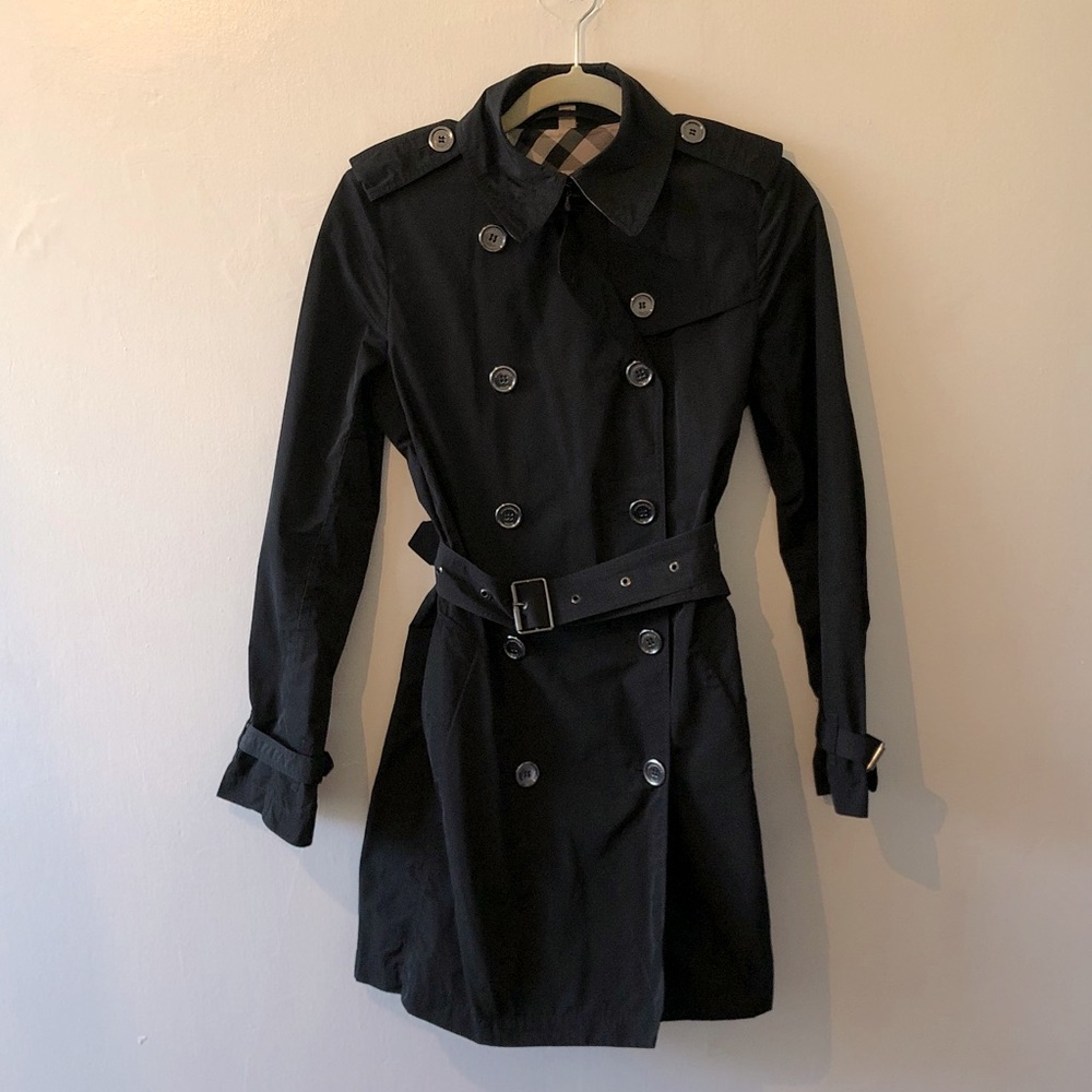 Black Burberry Raincoat
